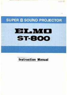 Elmo ST 800 M manual. Camera Instructions.